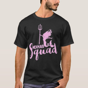 T-shirt Équipe Mermaid Squad Mermaid Présente Costume Afri