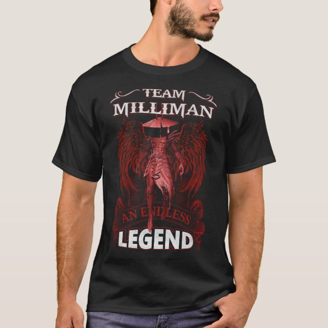 T-shirt Équipe MILLIMAN - Une LÉGENDE sans fin (Devant)