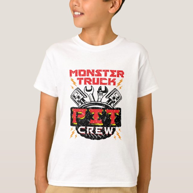 T-shirt Équipe Monster Truck Pit (Devant)