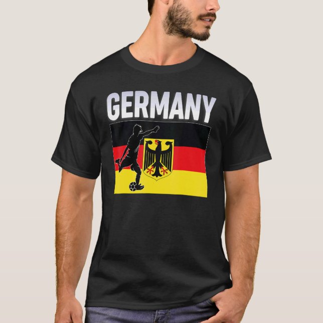 T-shirt Équipe Nationale Allemande De Fan Football Mondial (Devant)