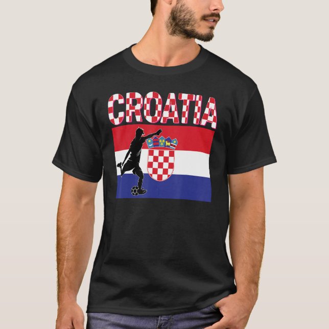 T-shirt Équipe Nationale De Croatie Football Mondial Footb (Devant)