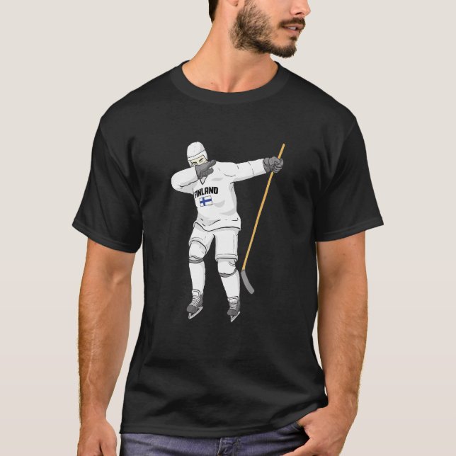 T-shirt Équipe nationale de Finlande de hockey Dabing Joue (Devant)