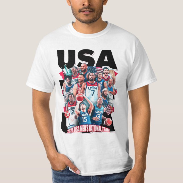 T-shirt Équipe nationale masculine des États-Unis 2024 T-s (Devant)