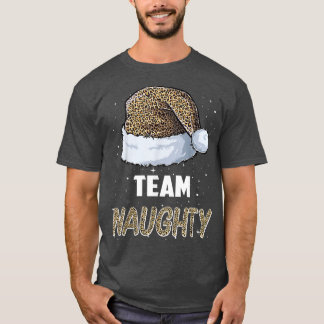 T-shirt Équipe Naughty Père Noël léopard casquette Pajamas
