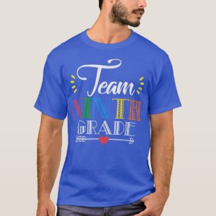 T-shirt Équipe Neuvième Année Retour À L'École Étudiant Pr