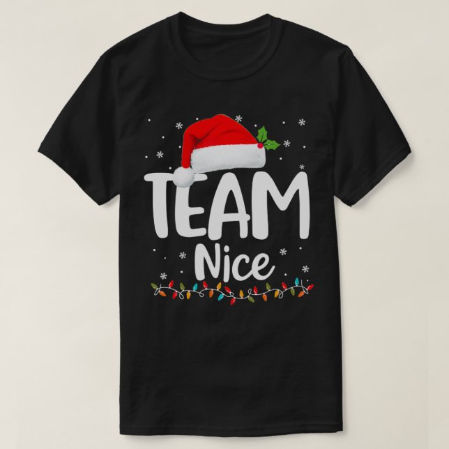 T-shirt Équipe Nice Chemise Funny Naughty Nice Père Noël N (Design devant)