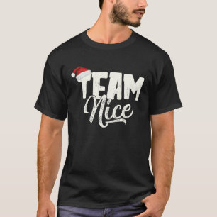 T-shirt Équipe Nice Santa Hat Couple Matching Équipe Naugh