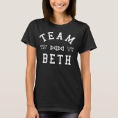 T-shirt Équipe noire orpheline Beth (Devant)