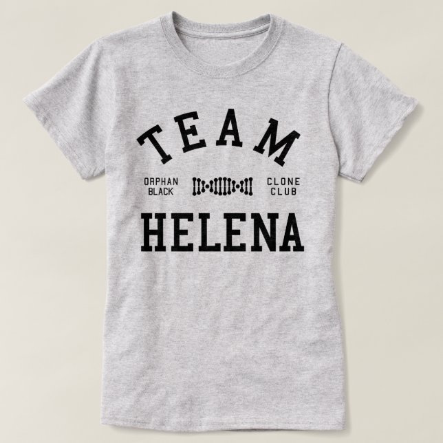 T-shirt Équipe noire orpheline Helena (Design devant)