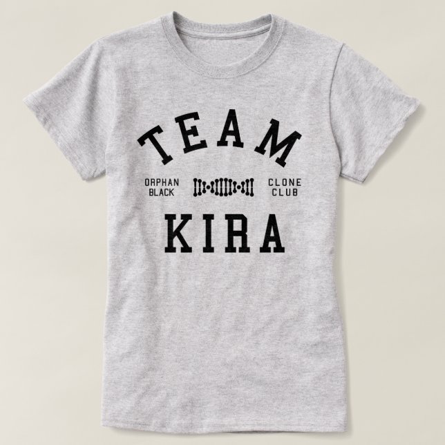 T-shirt Équipe noire orpheline Kira (Design devant)