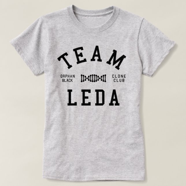 T-shirt Équipe noire orpheline Léda (Design devant)