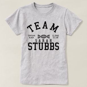 T-shirt Équipe noire orpheline Sarah Stubbs