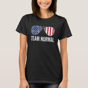 T-shirt Équipe Normale Américaine Drapeau Avions Lunettes