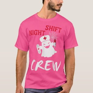 T-shirt Équipe Nuit Shift Infirmière Costume Halloween Hal