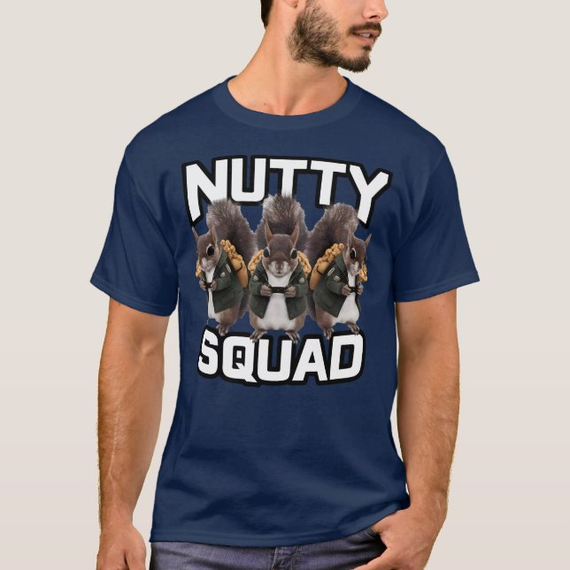 T-shirt Équipe Nutty, Équipe de friandises pour écureuils (Devant)