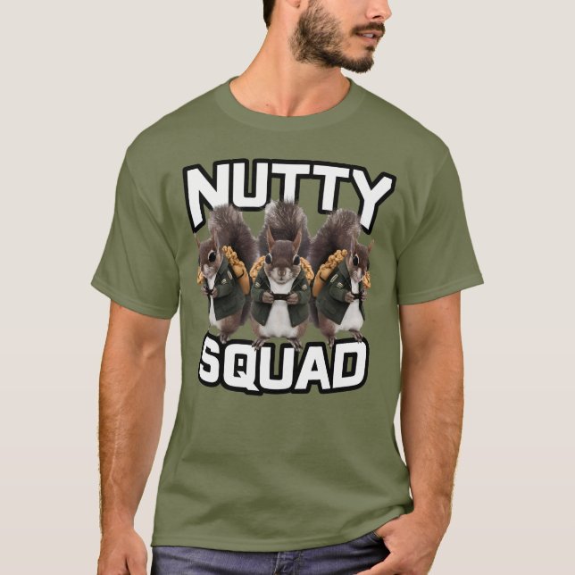 T-shirt Équipe Nutty, Équipe de friandises pour écureuils (Devant)