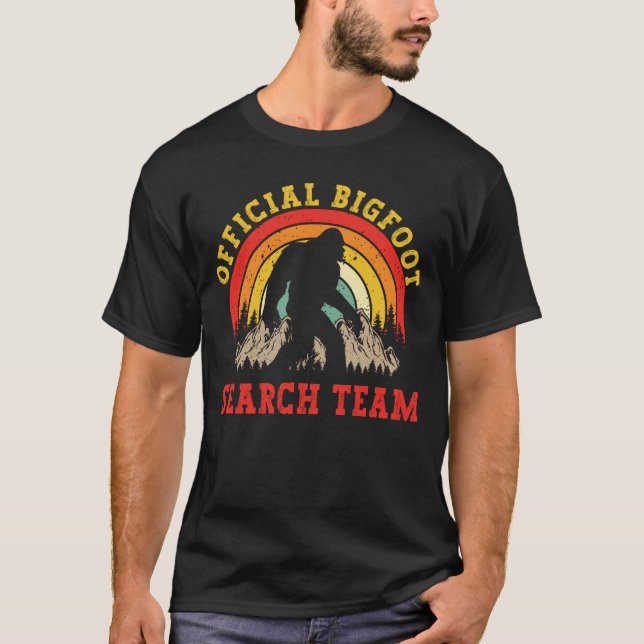 T-shirt Équipe officielle de recherche Bigfoot Sasquatch F (Devant)