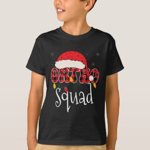 T-shirt Équipe Ortho Carreaux Amusant Noël Orthopédie Équi