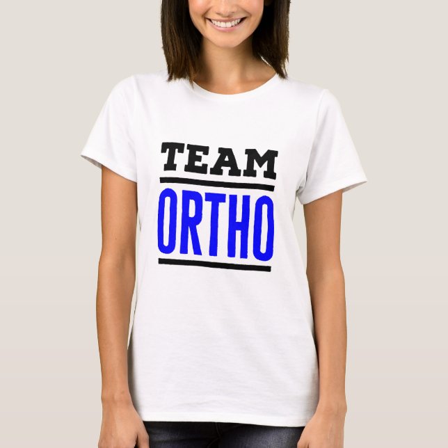 T-shirt Équipe Ortho Orthopédique Orthopédique Infirmière (Devant)