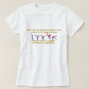 T-shirt Équipe ouvrière 2012 de gymnastique des cinq