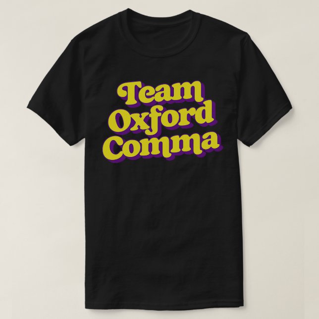 T-shirt Équipe Oxford Comma (Design devant)