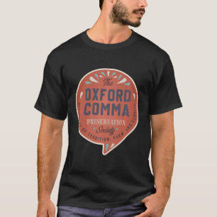 T-shirt Équipe Oxford Comma Preservation Society Oxford