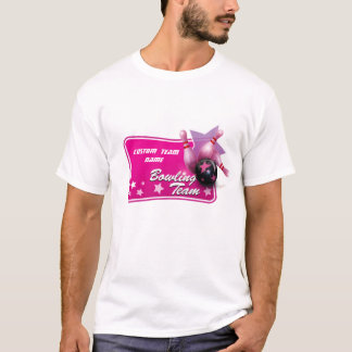 T-shirt Équipe personnalisable Girly de bowling