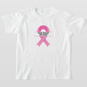 T-shirt Équipe personnalisée de soutien au cancer du sein