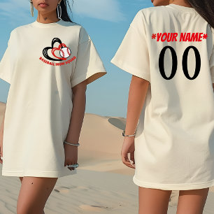 T-shirt Équipe personnalisée Maman de baseball