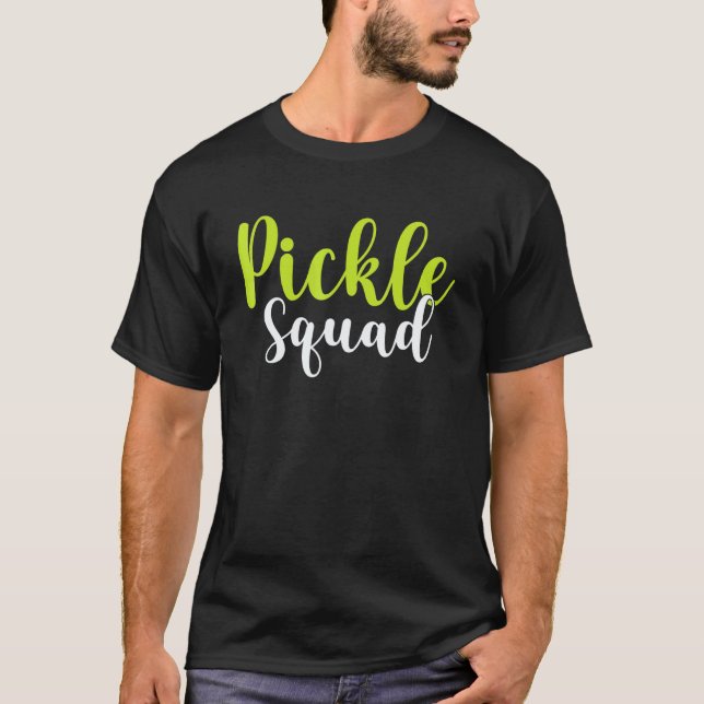 T-shirt Équipe Pickle Équipe Végétalienne Concombre Pickle (Devant)