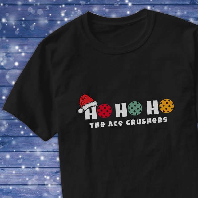 T-shirt Équipe Pickleball Ho Ho Ho Noël (Créateur téléchargé)