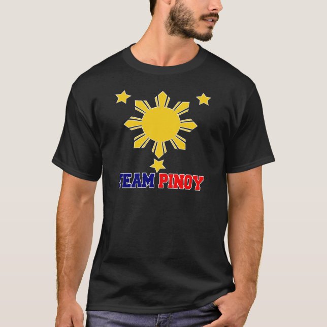T-shirt Équipe Pinoy 3 étoiles et un Sun (Devant)