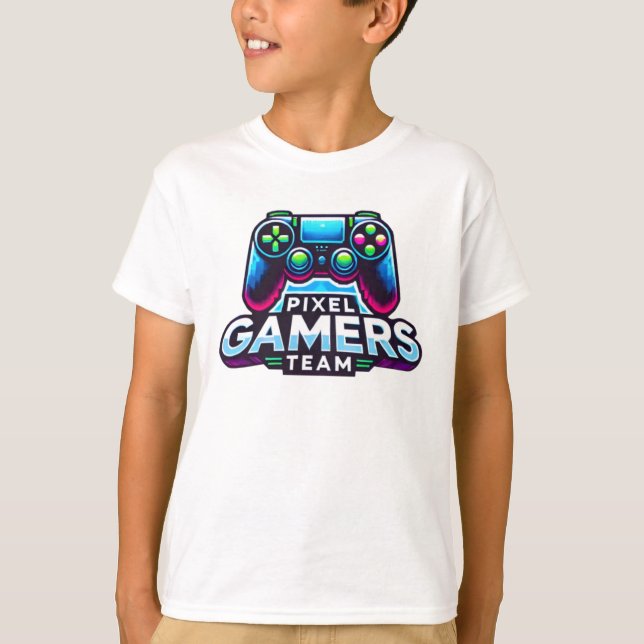T-shirt Équipe Pixel Gamers (Devant)