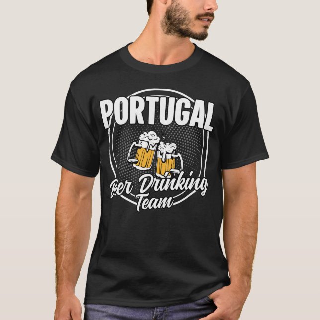 T-shirt Équipe Portugaise De Boisson De Bière (Devant)