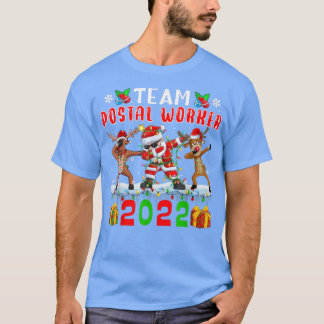 T-shirt Équipe Postal Worker 2022 Lumières Dabbing Reinde