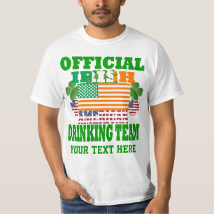 T-shirt Équipe potable américaine irlandaise officielle