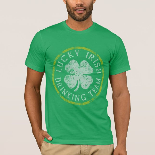 T-shirt Équipe potable irlandaise chanceuse (Devant)