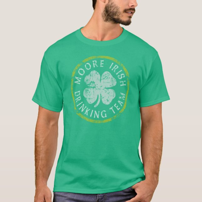 T-shirt Équipe potable irlandaise drôle de Moore (Devant)