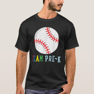T-shirt Équipe Pré K Baseball Revenir À Sport Scolaire