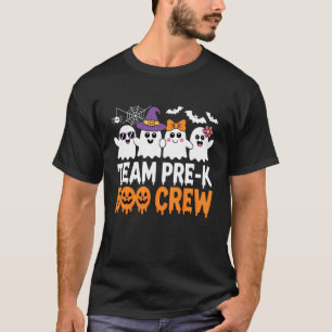 T-shirt Équipe Pré-K Boo Crew Mignons Fantômes Halloween P