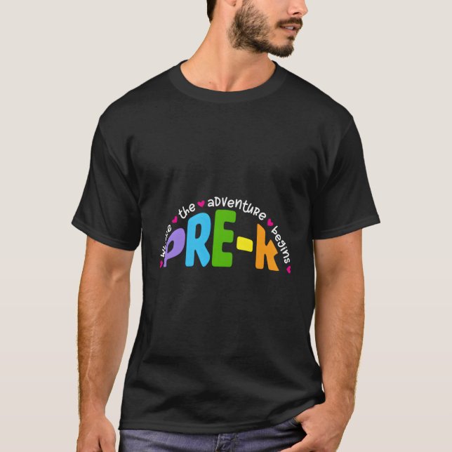T-shirt Équipe pré-K d'enseignant arc-en-ciel Équipe pré-K (Devant)