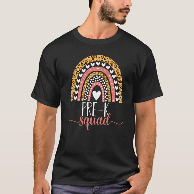 T-shirt Équipe Pré K Équipe Pré maternelle Enseignant Reto (Devant)
