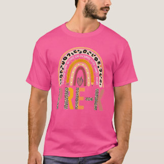 T-shirt Équipe Pré K Squad Léopard Arc-en-ciel Rentrée Sco