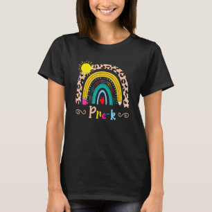 T-shirt Équipe Pre K Squad Retour À L'École Rainbow Kids E