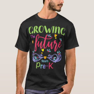 T-shirt Équipe PréK Féminin Retour à l'école Faire Grandi