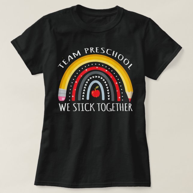 T-shirt ÉQUIPE PRÉSCOLAIRE Nous restons ensemble PréK Ense (Design devant)