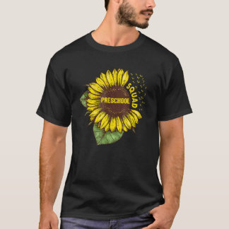 T-shirt Équipe Préscolaire Premier Jour De Tournesol Présc