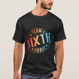 T-shirt Équipe professeur de sixième année élève rentrée s