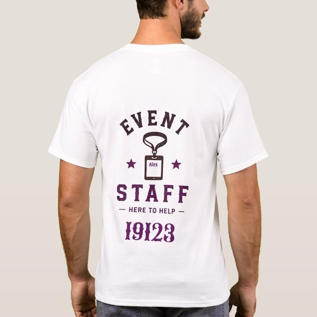 T-shirt 🎪 Équipe professionnelle du personnel de l'événem (Dos)
