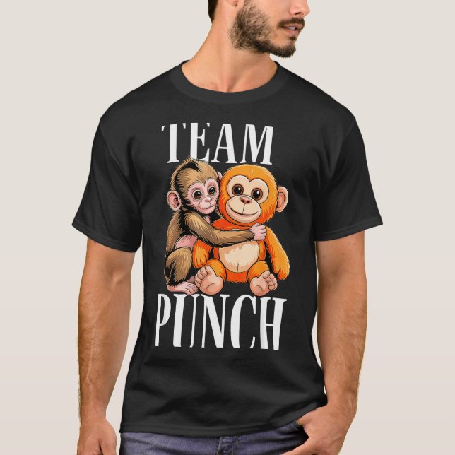 T-shirt Équipe punch - bébé singe mignon Équipe punch - bé (Devant)